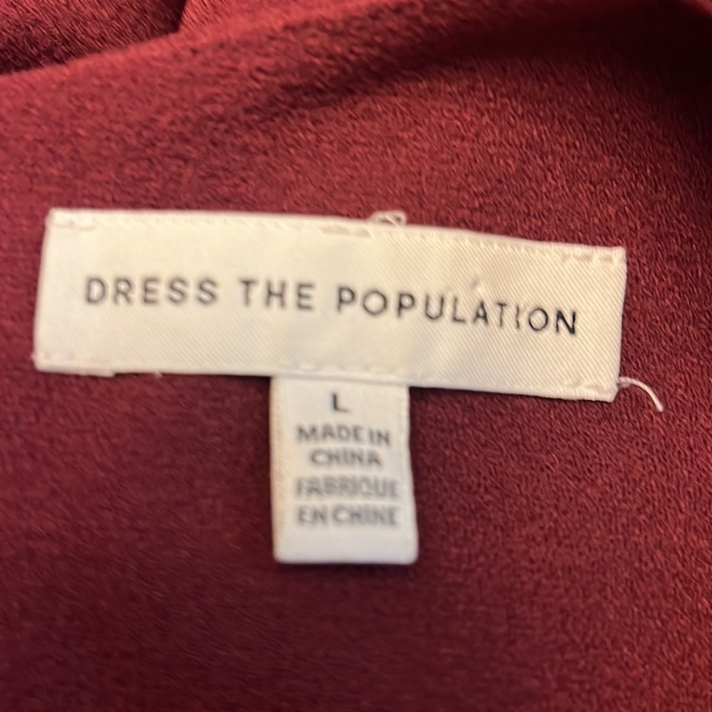 Dress The Population - Catalina Knee Length Cocktail Dress Sz L - Picture 7 of 9